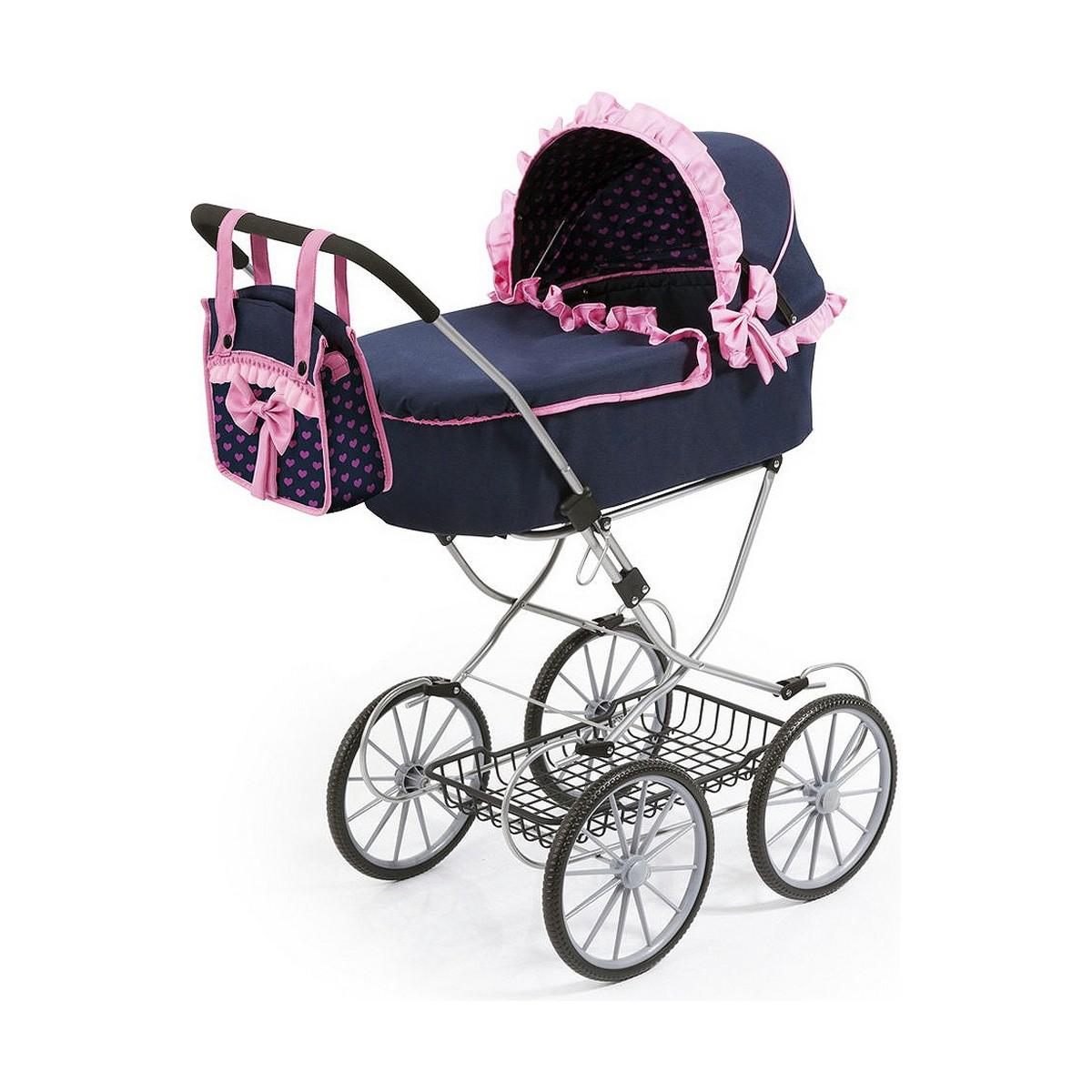 Lille Barnevogn Til Dukker Reig Dolls Pram Marineblå - Reig Barnevogne  - 8411865012060