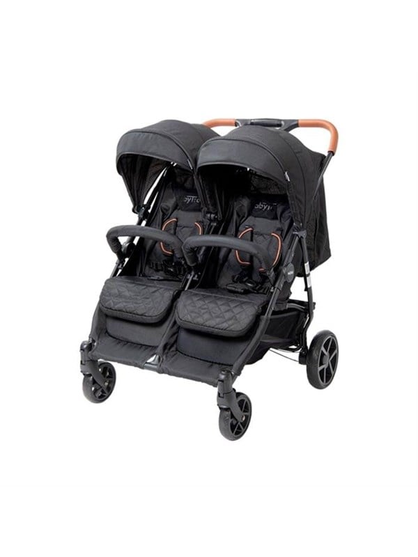 Sort Babytrold Os2 Tvillingeklapvogn - Babytrold Barnevogne  - 5704211714521