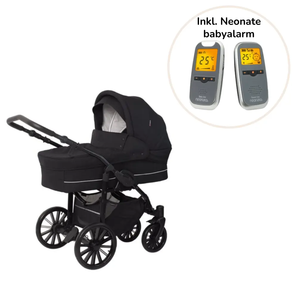 Sort Nordic Lux Barnevogn Dusty Black Inkl Neonate 6900d - Neonate Barnevogne  - 5904906060500