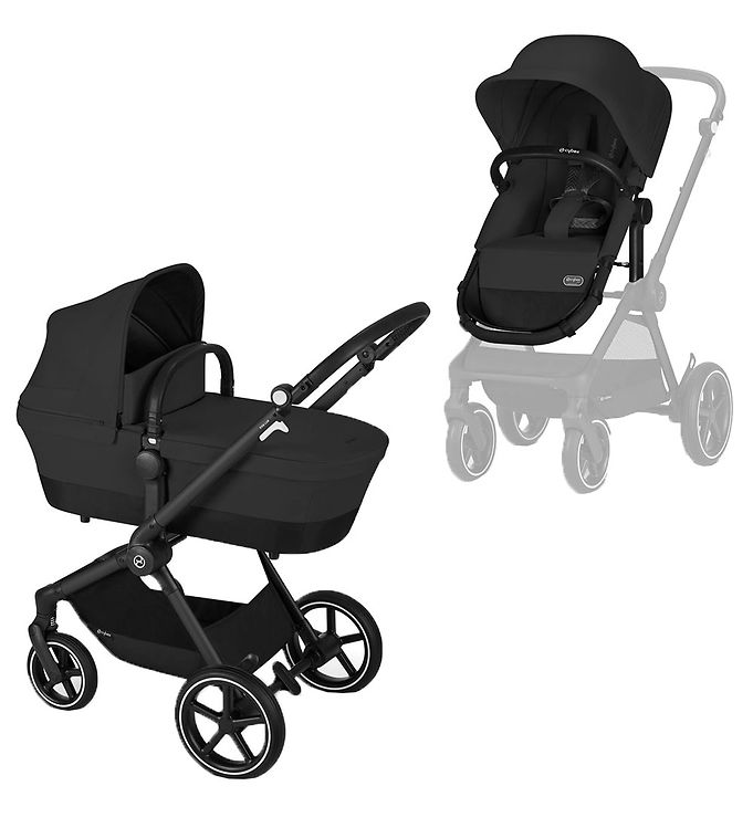 Cybex Eos Lux Klapvogn - Moon Black Tilbud på Elegance