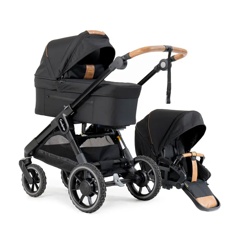 Sort Emmaljunga Sento Max Flat Combi Outdoor Black - Emmaljunga Barnevogne