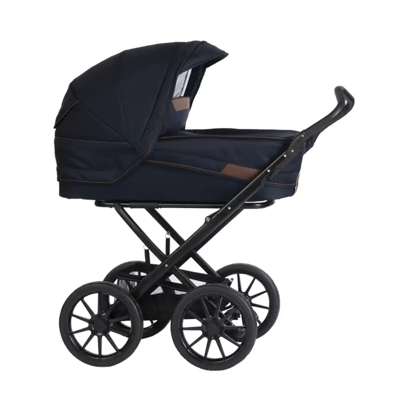 Sort Stork Classic Stel: Overdel: Navy Blue Brown - Stork Barnevogne  - 5710156109650