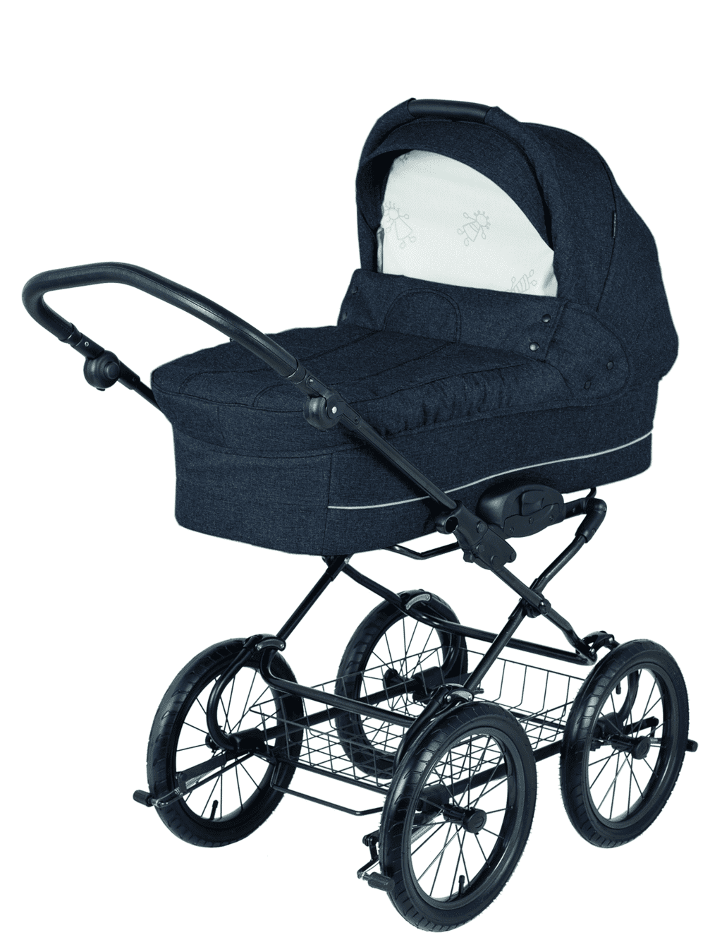 Grande Soft Dark Grey Melange - Basson Baby Barnevogne  - 5902315547063