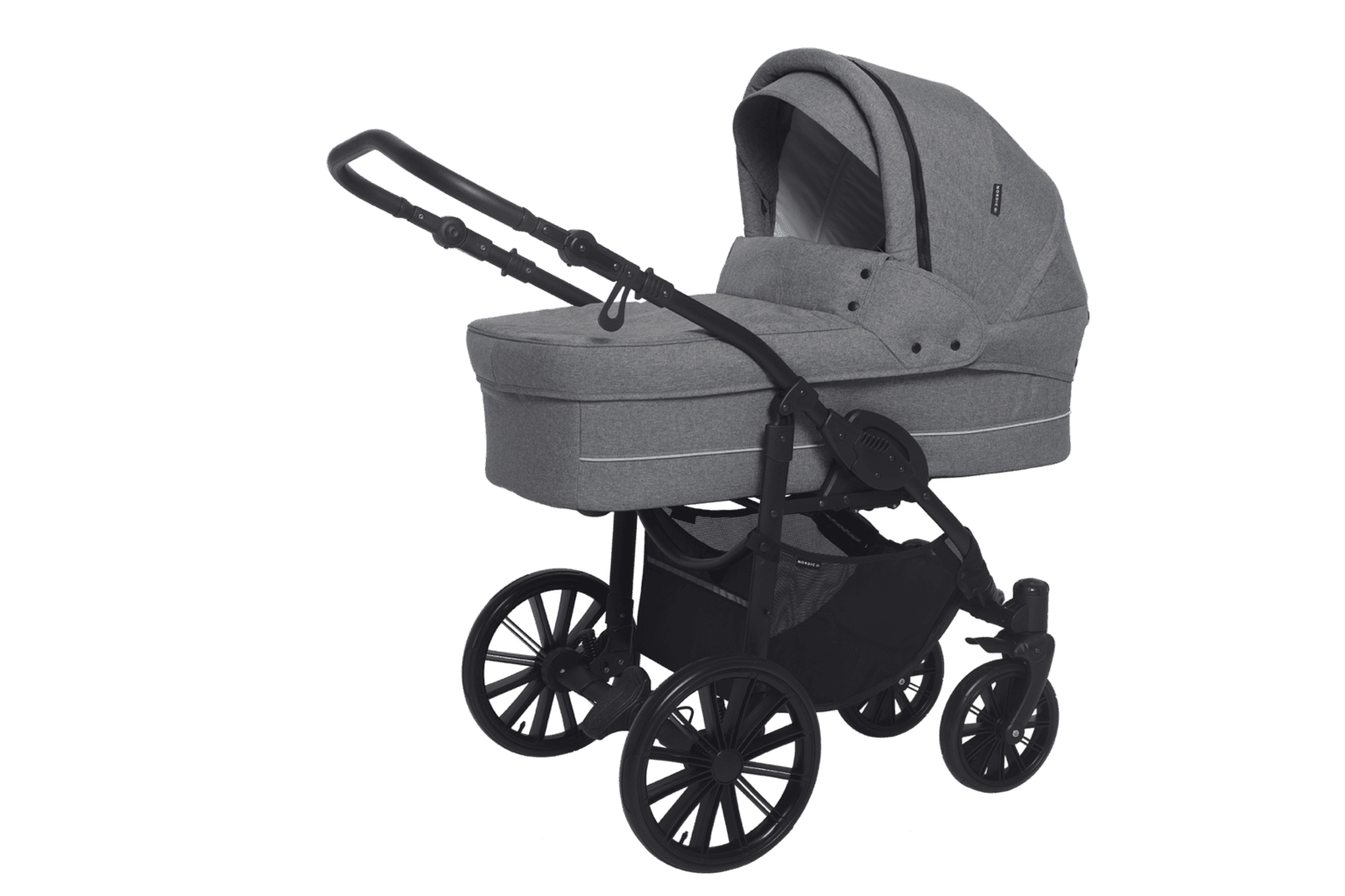 Nordic Lux Light Grey Melange - Basson Baby Barnevogne  - 5904906060494